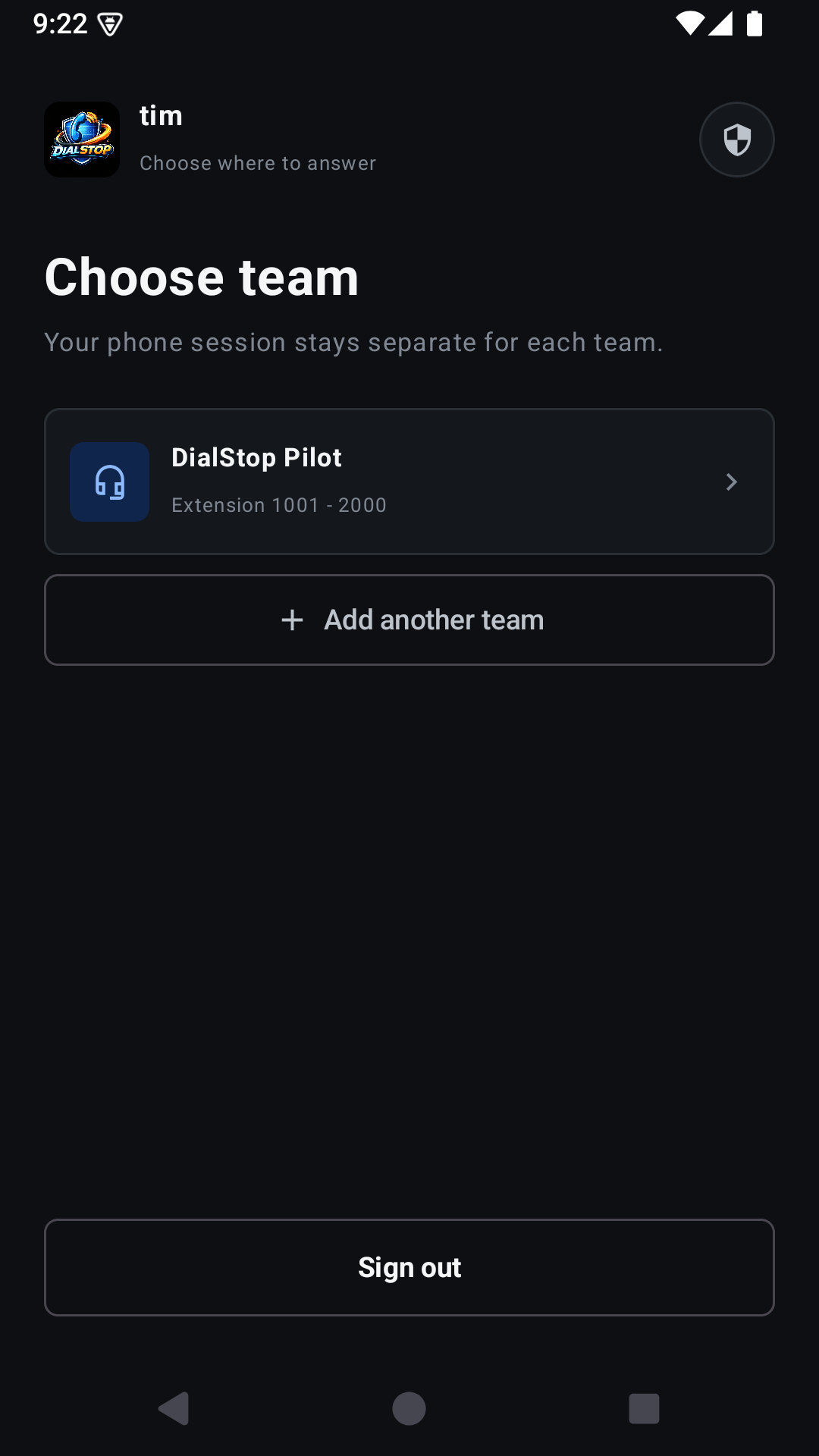 DialStop PBX Android agent application